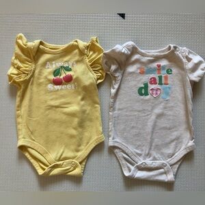 Garanimals|Baby girl bundle lot of short sleeve bodysuits ALWAYS SWEET•••3-6M